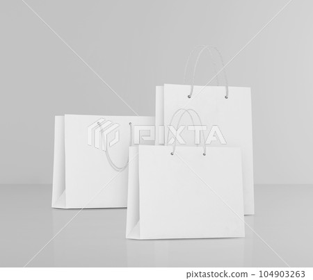 Empty shopping bags for advertising and branding Empty shopping bags for advertising and branding 104903263