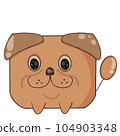 A smiley PUG, cartoon, PNG. 104903348