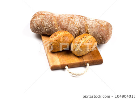 Various of bread on cutting board 104904015
