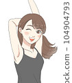 A woman with a hair removal and a smile 104904793