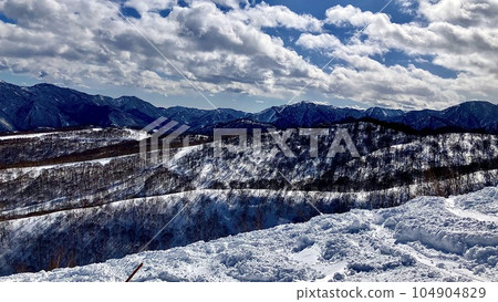 Kagura ski resort slope scenery Kagura ski resort slope scenery 104904829