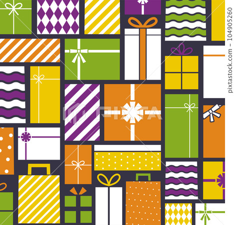 Background pattern_Present box_Halloween 104905260