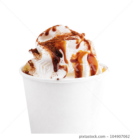 Delicious Cup of Mocha with whipped cream 104907062