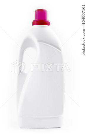 Plastic bottle with handle of cleaning product isolated Plastic bottle with handle of cleaning product isolated 104907161