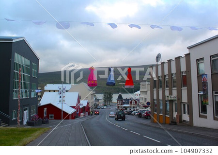 A view of Akureyri, Iceland's second city 104907332