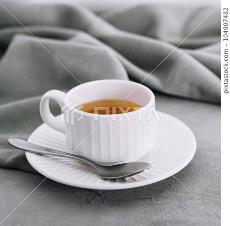 Espresso Coffee Cup on stone table 104907482