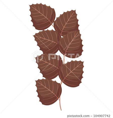 Autumn forest leaf branch illustration 104907742