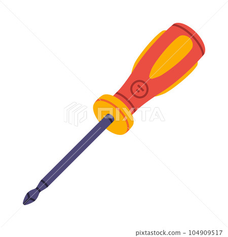 Screwdriver Manual Tool for Turning Screw Vector Illustration 104909517