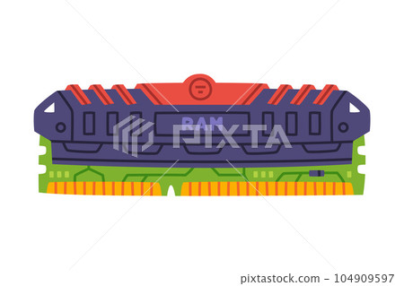 Random-access Memory as Personal Computer Accessory and Component for Repair Vector Illustration Random-access Memory as Personal Computer Accessory and Component for Repair Vector Illustration 104909597
