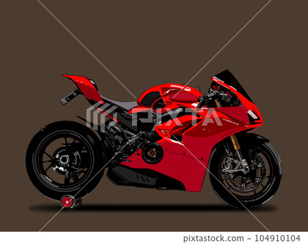 紅色摩托車 紅色摩托車 104910104