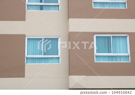Modern window and wall of condominium. Modern window and wall of condominium. 104910842