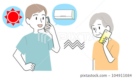 兒子打電話給年邁的母親開空調 104911084