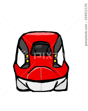 The face of Akita Shinkansen Komachi. Illustration of Shinkansen Komachi seen from the front 104912170