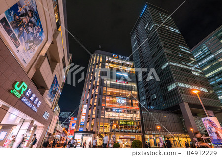 Tokyo cityscape in Japan July. View of Akihabara Station and "BiTO AKIBA PLAZA" in front of the station = 10 days 104912229