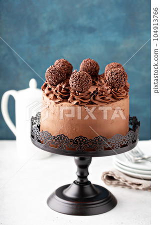 Chocolate coffee cake 104913766