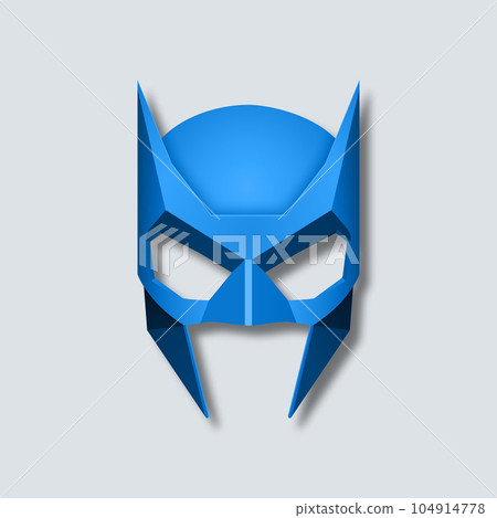 Vector Blue Super Hero Mask. Face Character, Superhero Comic Book Mask Closeup Isolated with Shadow in Front View. Superhero Photo Prop, Carnival Face Mask, Glasses. Comic Book Concept Vector Blue Super Hero Mask. Face Character, Superhero Comic Book Mask Closeup Isolated with Shadow in Front View. Superhero Photo Prop, Carnival Face Mask, Glasses. Comic Book Concept 104914778