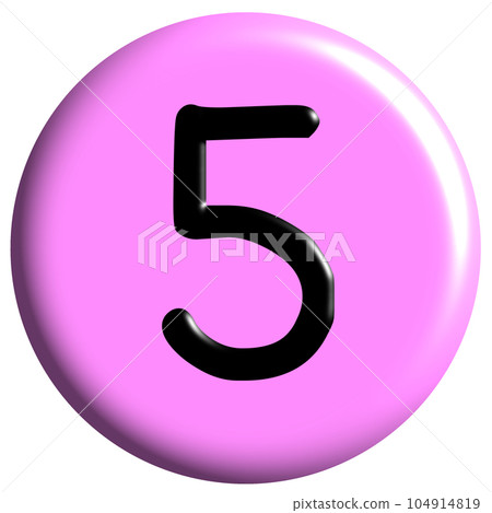 Number 5 icon  104914819