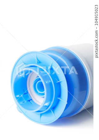 Manual water pump for water cooler isolated on white background 104915023