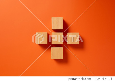 Wooden cubes mock up on abstract background for business concept, Business process, Copy space, Wooden blocks with copy space for text or symbols, Background with copy space Wooden cubes mock up on abstract background for business concept, Business process, Copy space, Wooden blocks with copy space for text or symbols, Background with copy space 104915091