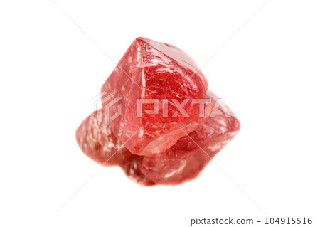 Macro mineral spinel stone on white background 104915516