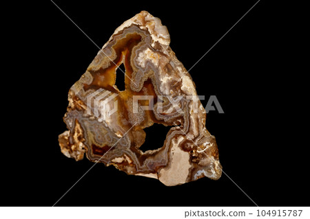 macro stone mineral agate on black background macro stone mineral agate on black background 104915787