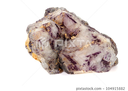 macro mineral fluorite stone on white background macro mineral fluorite stone on white background 104915882