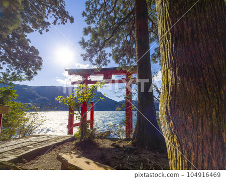 箱根神社和平鳥居，箱根神社，日本 104916469