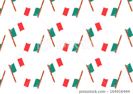 Mexican flag pattern, a seamless pattern of a Mexican symbol. 104916494