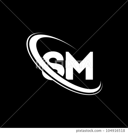 Initial SM letter linked logo vector template. Swoosh letter SM logo design.  SM Logo design vector Stock Vector Image & Art - Alamy