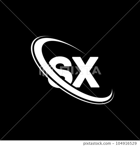 SX logo. S X design. White SX letter. SX/S X letter logo design. Initial letter SX linked circle uppercase monogram logo. SX logo. S X design. White SX letter. SX/S X letter logo design. Initial letter SX linked circle uppercase monogram logo. 104916529