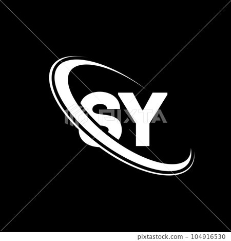 SY logo. S Y design. White SY letter. SY/S Y letter logo design. Initial letter SY linked circle uppercase monogram logo. SY logo. S Y design. White SY letter. SY/S Y letter logo design. Initial letter SY linked circle uppercase monogram logo. 104916530