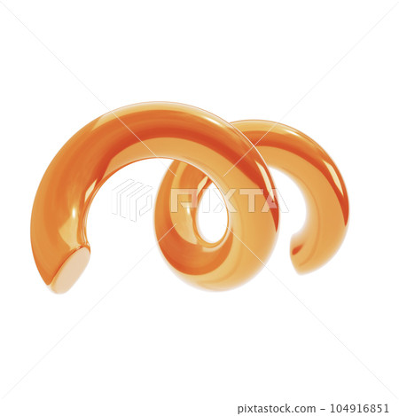 3d holographic abstract golden spiral shape. Gold glossy geometric primitives isolated with clipping path. Iridescent trendy design 3d holographic abstract golden spiral shape. Gold glossy geometric primitives isolated with clipping path. Iridescent trendy design 104916851