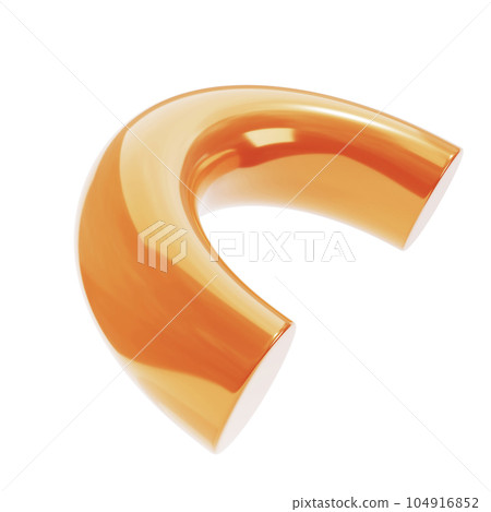 3d dimensional abstract shape semidonut golden metal. Realistic glossy gold luxury template decorative design illustration. Minimalist bright semi donut mockup isolated with clipping path 3d dimensional abstract shape semidonut golden metal. Realistic glossy gold luxury template decorative design illustration. Minimalist bright semi donut mockup isolated with clipping path 104916852