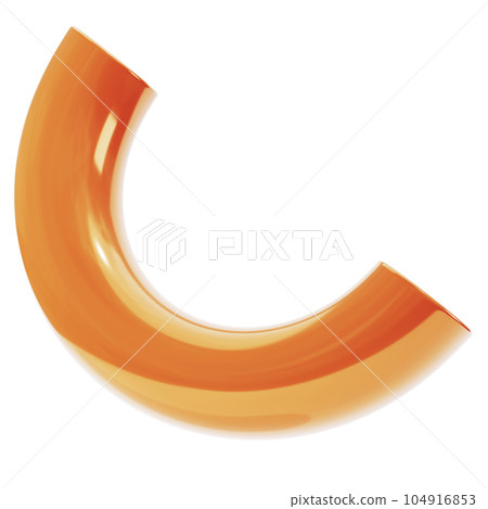 3d dimensional abstract shape semidonut golden metal. Realistic glossy gold luxury template decorative design illustration. Minimalist bright semi donut mockup isolated with clipping path 3d dimensional abstract shape semidonut golden metal. Realistic glossy gold luxury template decorative design illustration. Minimalist bright semi donut mockup isolated with clipping path 104916853