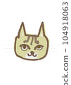 Illustration of a cat with shining eyes 104918063