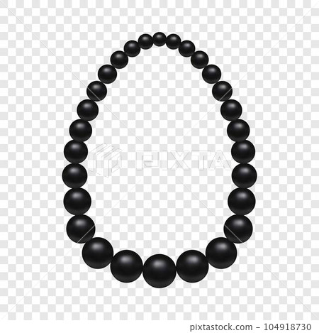 Black pearls mockup. Realistic illustration of black pearls vector mockup for on transparent background Black pearls mockup. Realistic illustration of black pearls vector mockup for on transparent background 104918730