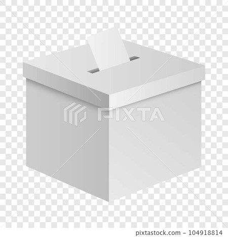 Election box mockup. Realistic illustration of election box vector mockup for on transparent background 104918814