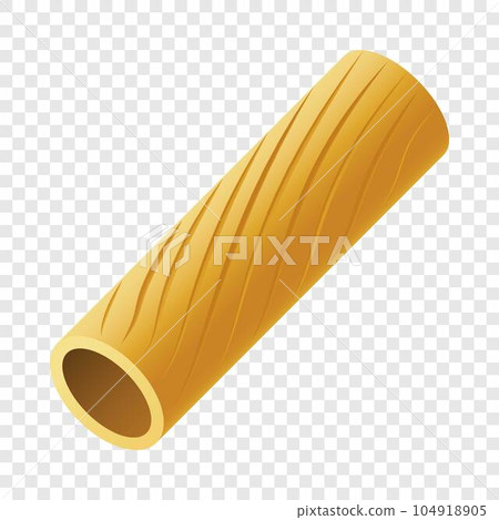 Penne rigate pasta mockup. Realistic illustration of penne rigate pasta vector mockup for on transparent background 104918905