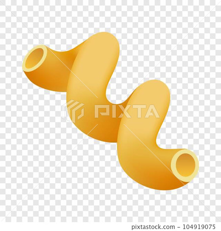 Fusillini pasta icon. Realistic illustration of fusillini pasta vector icon for on transparent background 104919075