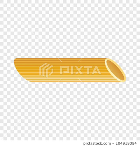Penne pasta icon. Realistic illustration of penne pasta vector icon for on transparent background Penne pasta icon. Realistic illustration of penne pasta vector icon for on transparent background 104919084