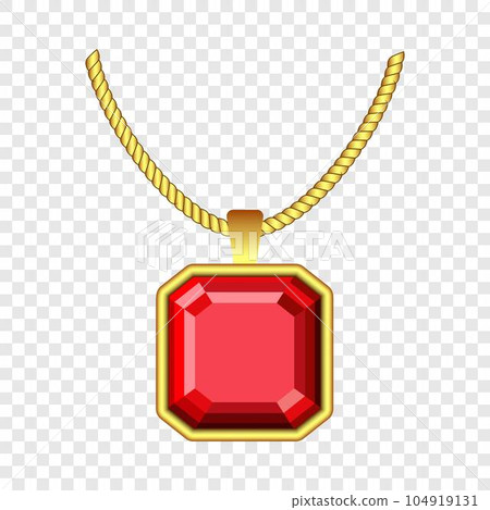 Red ruby jewelry icon. Realistic illustration of red ruby jewelry vector icon for on transparent background Red ruby jewelry icon. Realistic illustration of red ruby jewelry vector icon for on transparent background 104919131