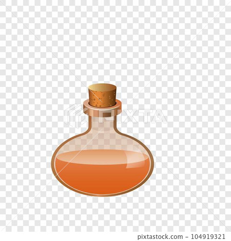 Glass bottle chemistry icon. Cartoon of glass bottle chemistry vector icon for on transparent background Glass bottle chemistry icon. Cartoon of glass bottle chemistry vector icon for on transparent background 104919321