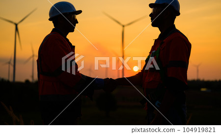 Engineer working with confident. Worker outdoor working. Mega project construction. 104919821