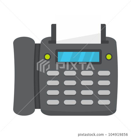 Office fax icon. Flat illustration of office fax vector icon for web isolated on white Office fax icon. Flat illustration of office fax vector icon for web isolated on white 104919856