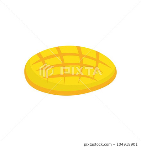 Cutted mango icon. Flat illustration of cutted mango vector icon for web isolated on white Cutted mango icon. Flat illustration of cutted mango vector icon for web isolated on white 104919901