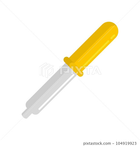 Chemical pipette icon. Flat illustration of chemical pipette vector icon for web isolated on white Chemical pipette icon. Flat illustration of chemical pipette vector icon for web isolated on white 104919923