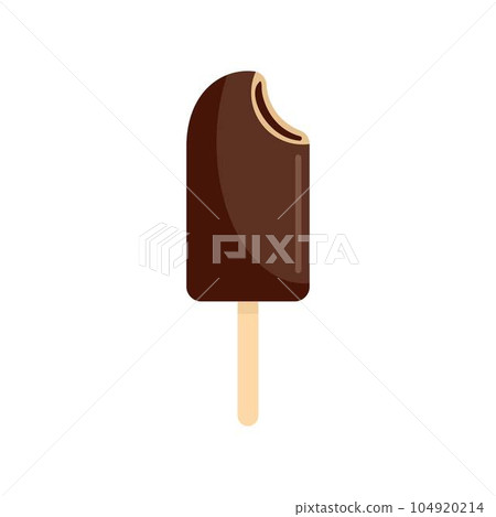 Black ice cream icon. Flat illustration of black ice cream vector icon for web isolated on white Black ice cream icon. Flat illustration of black ice cream vector icon for web isolated on white 104920214