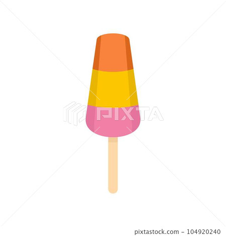Triple ice cream icon. Flat illustration of triple ice cream vector icon for web isolated on white 104920240