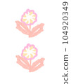 nordic pink flower 104920349