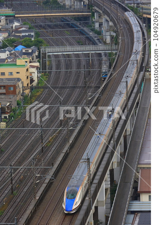 Shinkansen seen from Hokutopia 104920679